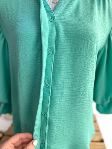 The Light & Lovely Blouse - Emerald