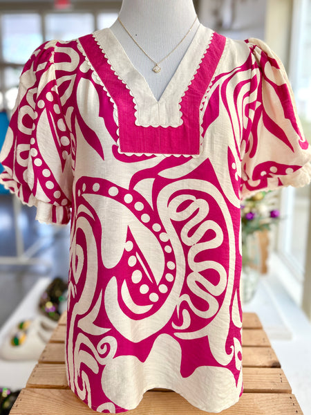 Day In Bloom Blouse - Pink