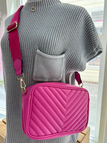 Too Chic Crossbody Purse - Fuchsia