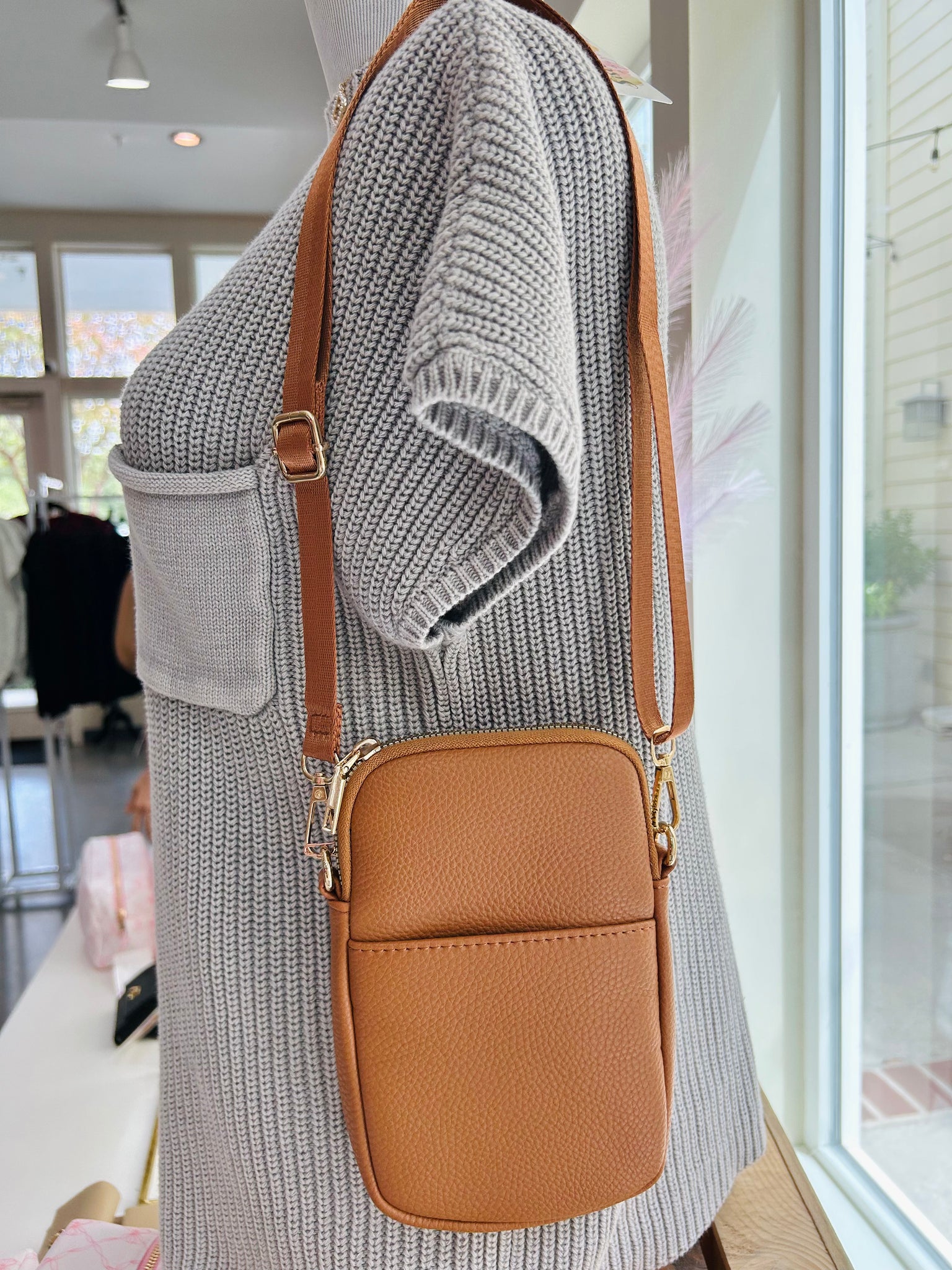 Mini Crossbody Purse - Tan
