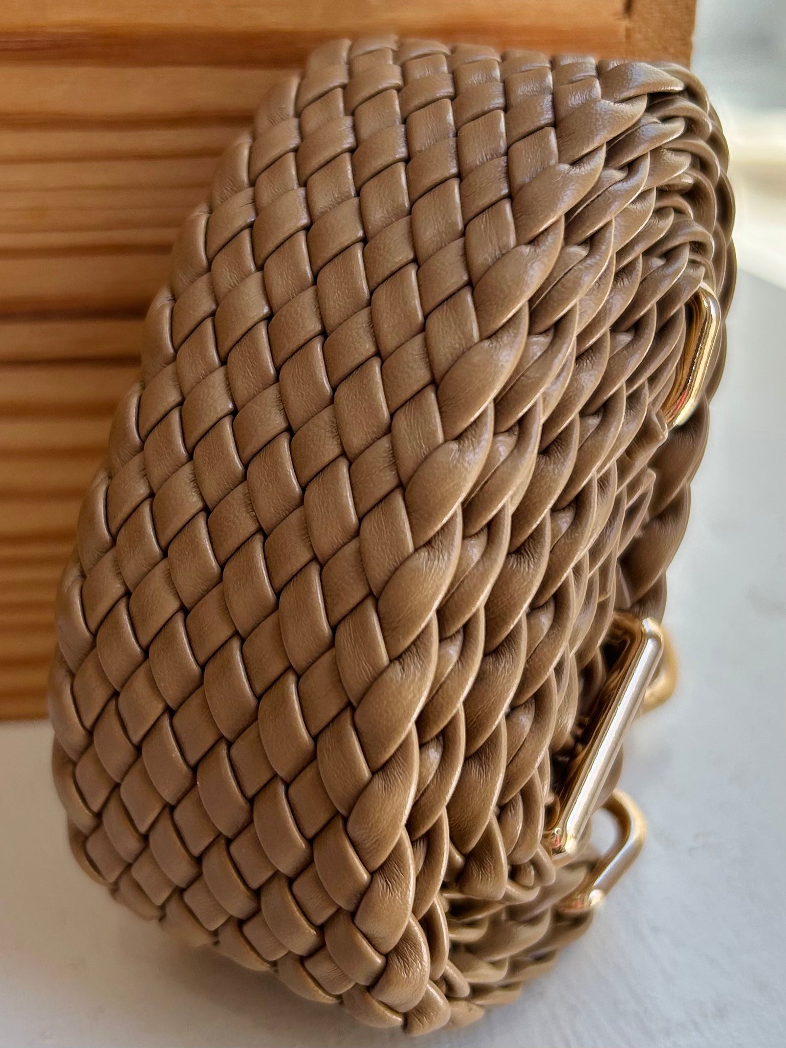 Braided Purse Strap - Tan