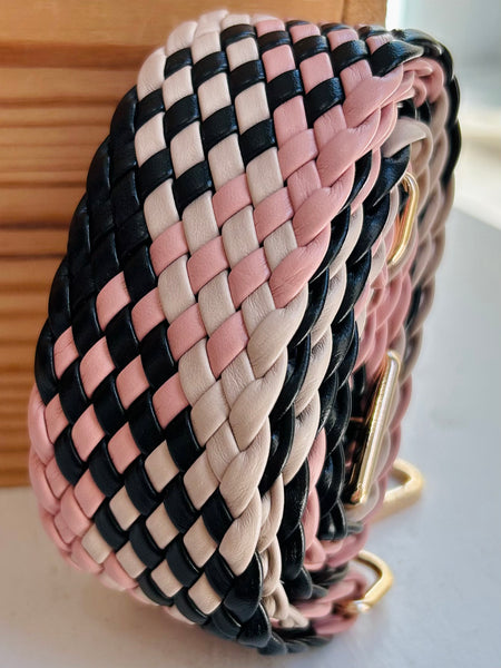 Braided Purse Strap - Black Multi