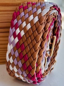 Braided Purse Strap - Tan Multi