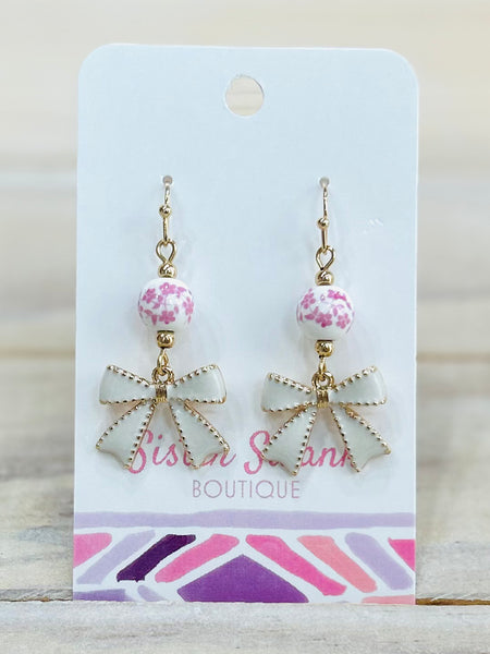 Bow & Blossom Drops - Pink