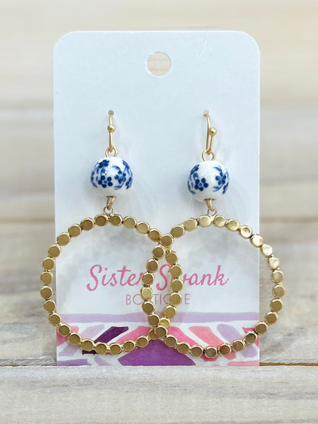 Magnolia Blue Drop Earrings