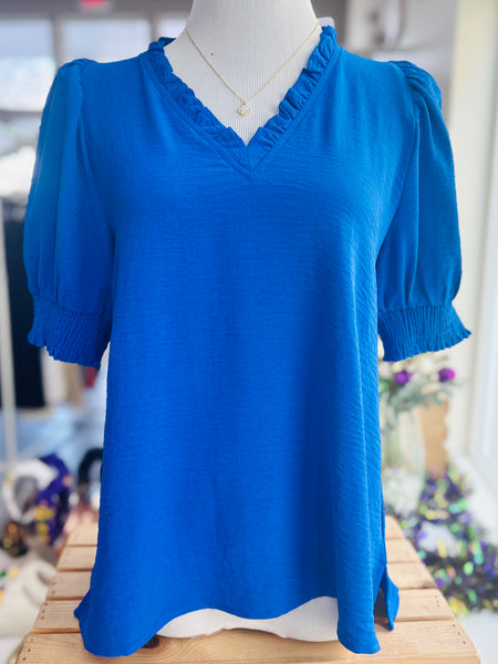 Sweet Perfection Blouse - Blue