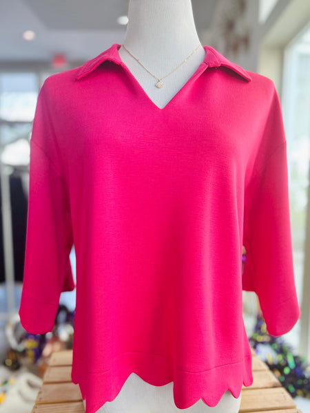 Beautifully Bold Blouse - Fuchsia