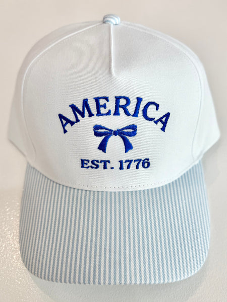 America Bow Babe Cap - Blue