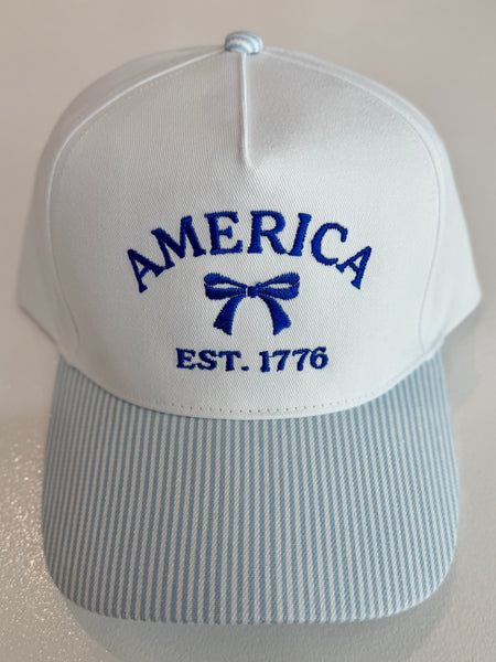 America Bow Babe Cap - Blue