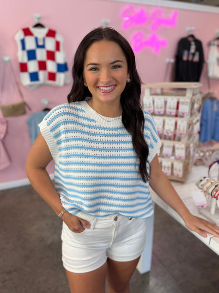 Boardwalk Babe Top - Blue