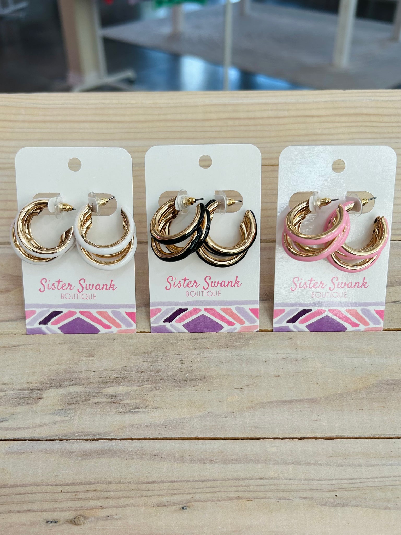 Triple Open Hoop Earrings