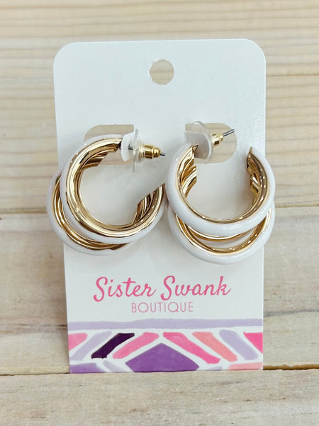 Triple Open Hoop Earrings