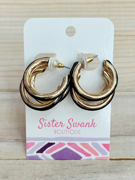 Triple Open Hoop Earrings