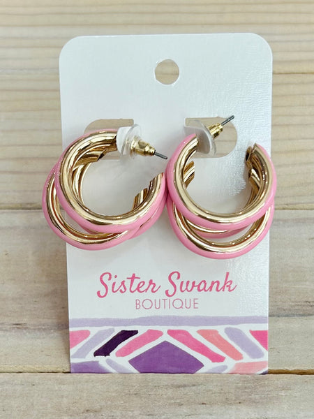 Triple Open Hoop Earrings