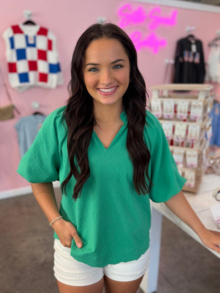 Costal Charm Blouse - Green