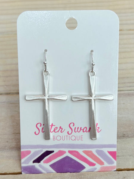 Simple Cross Earrings