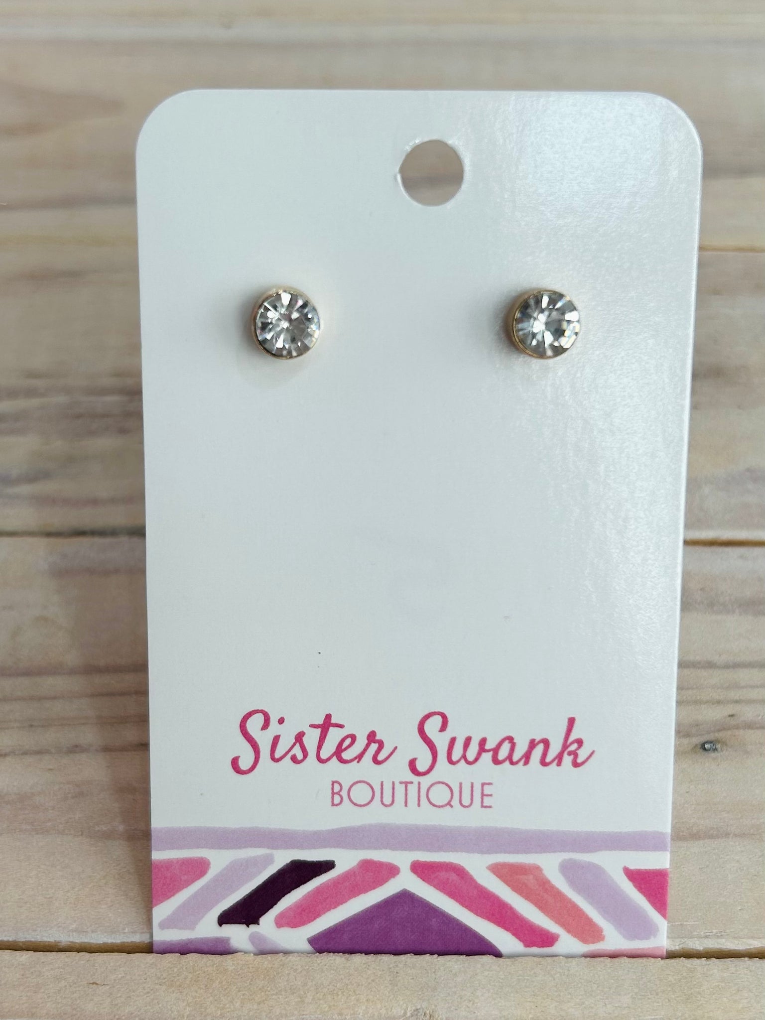 Rhinestone Stud Earrings