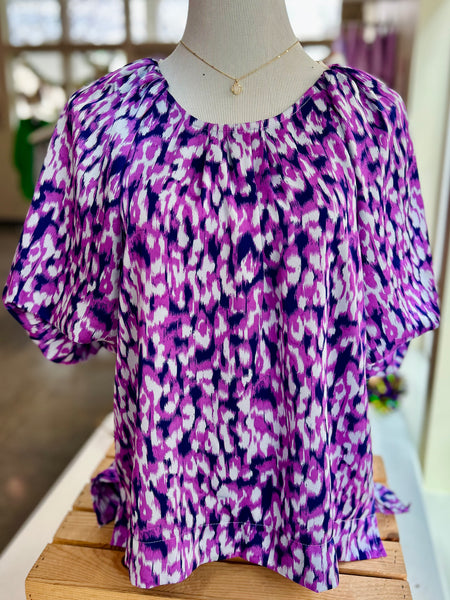 In The Garden Blouse - Purple
