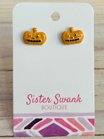 Pumpkin Stud Earrings