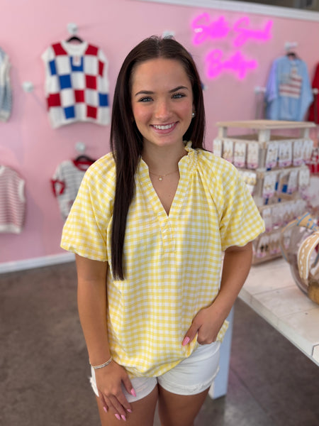 Picnic Date Blouse - Yellow