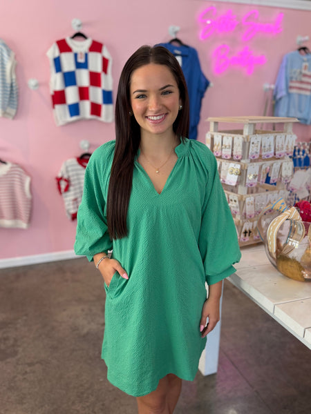 Scalloped Sweetie Dress - Green