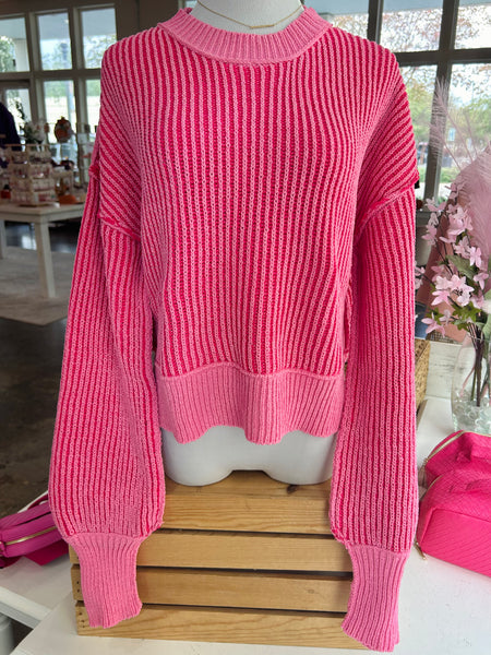 Any Other Way Sweater - Pink