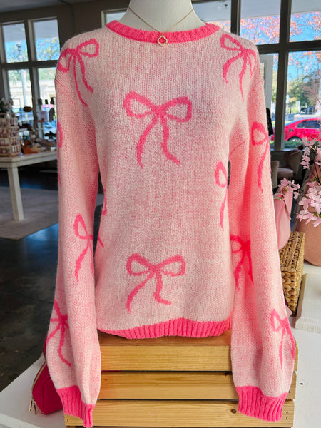 Bows Forever Sweater - Pink