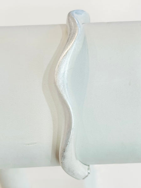 Wavy Statement Bracelet - Silver