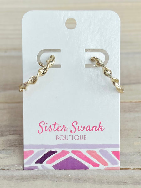 Twisted Metal Hoop Earrings