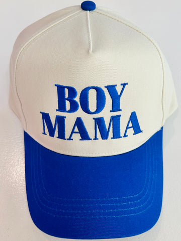 'BOY MAMA' Embroidered Baseball Cap