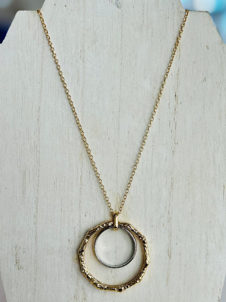 Metal Tone Chain Link Necklace - Gold/Silver