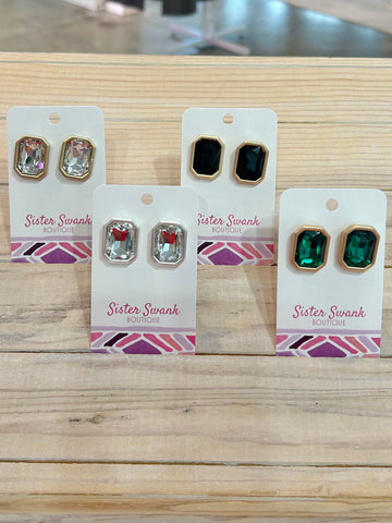 Chunky Rhinestone Earrings