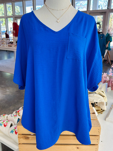 Let's Go Out Blouse - Blue