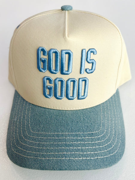 "GOD IS GOOD" Hat - Blue