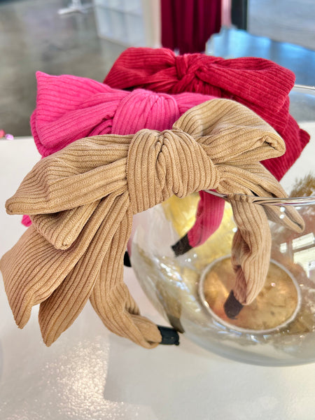 Terry Cloth Knotted Bow Headband Collection