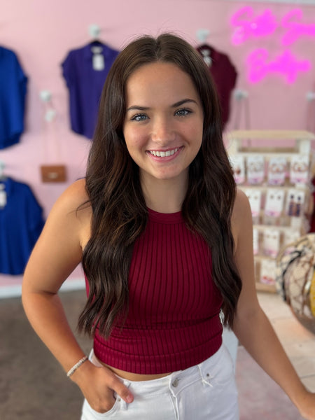 Flawless Fit Tank - Burgundy