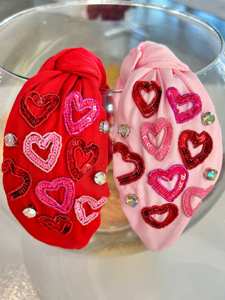 Valentine's Jeweled Heart Headband