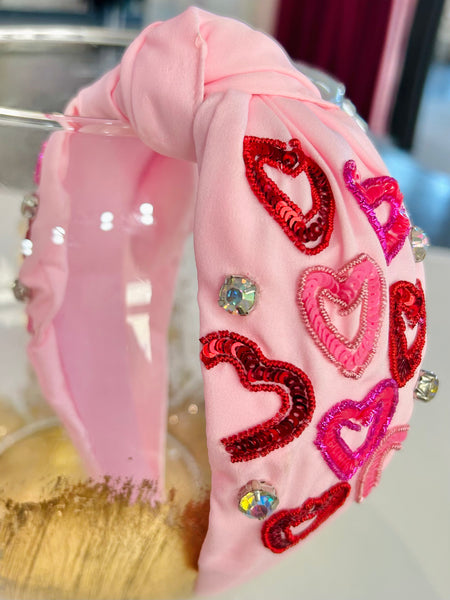 Valentine's Jeweled Heart Headband