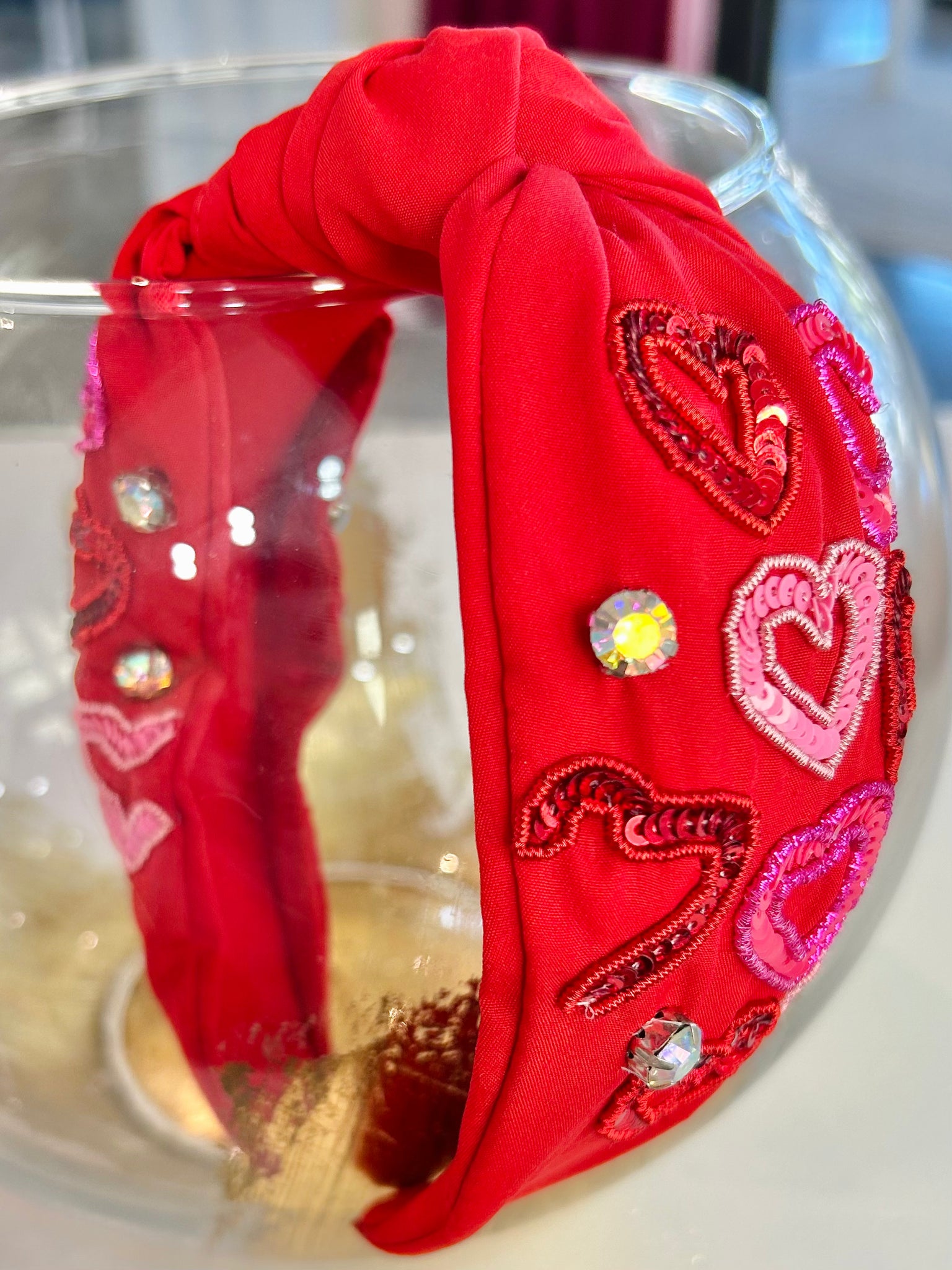 Valentine's Jeweled Heart Headband