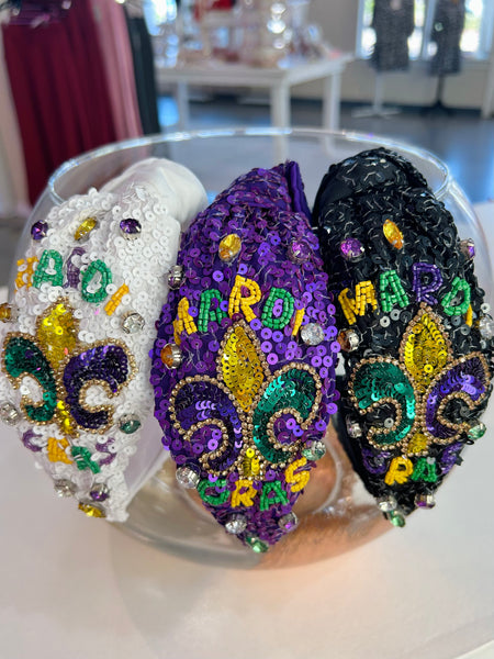 Mardi Gras Sequin Headband
