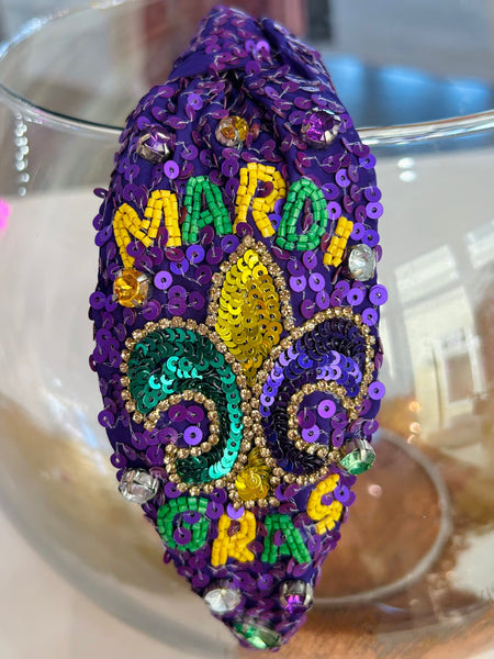 Mardi Gras Sequin Headband