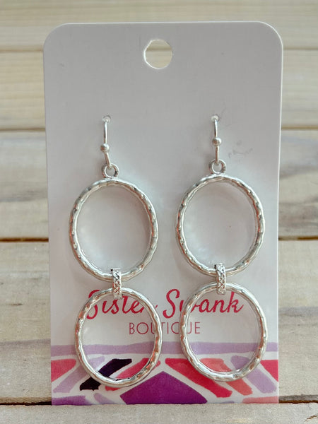 Linked Layer Earrings - Silver