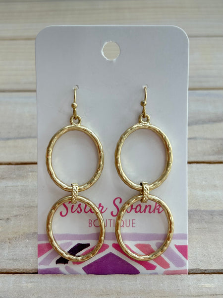 Linked Layer Earrings - Gold