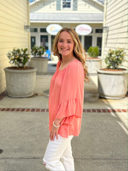 Pretty in Peach Blouse