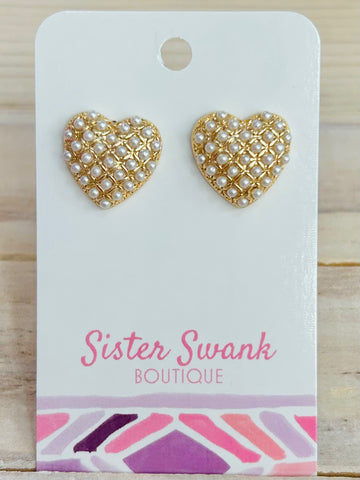 Full of Love Stud Earrings - Gold