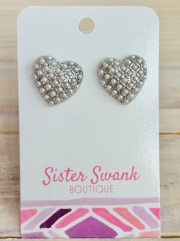 Full of Love Stud Earrings - Silver