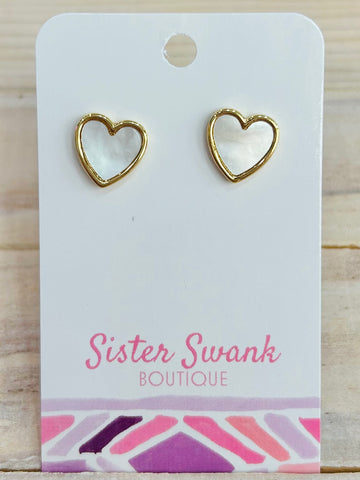 Radiant Love Stud Earrings - Gold