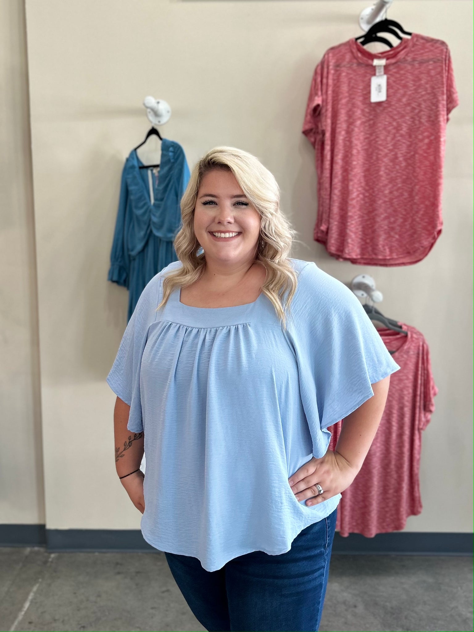 No Effort Needed Blouse - Blue