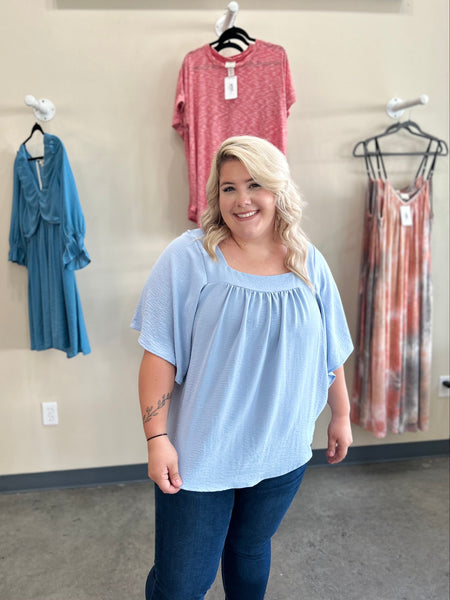 No Effort Needed Blouse - Blue