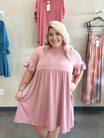 Keep It Simple Dress - Mauve